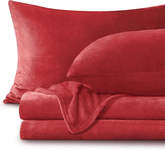 BEDELITE Flannel Sheets Full Size Red by BEDELITE