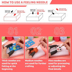 Yizzvb Needle Felting Kit, Wool Roving 24 Colors Set, Needle Wool Felting Tools - Image 5