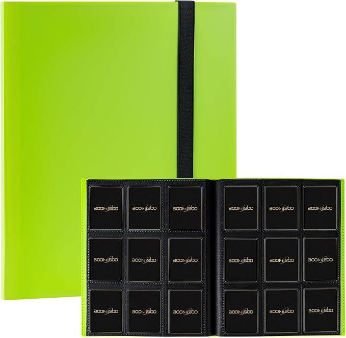 Card Binder 9 Pocket Storage 360 Card Binder, Trading Card Binder Senior and by BOOMIBOO