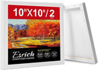 ESRICH 10x10 Stretched Canvas for Painting, 2 Pack Square Canvas for Painting by ESRICH