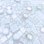 LITMIND 1.1 LB White Irregular Glass Mosaic Tiles - Image 2