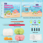 Totiro Crochet Kit for Beginners, Balloon Fish Amigurumi Starter Kit, Easy DIY - Image 4