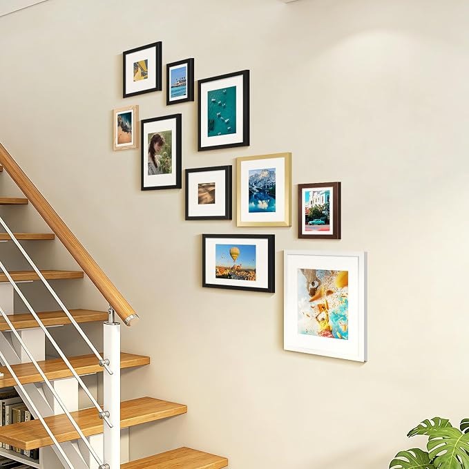 upsimples 5x7 Picture Frame, Photo Collage Wall Decor Set of 10, Wall or - Image 7