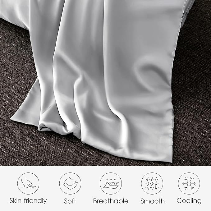 100% Silk Pillow Cases 2 Pack King Size Mulberry Silk Pillowcase - Image 4