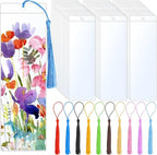 200 PCS Clear Bookmark Sleeves Kit, 7x2.3 in Photo Booth Sleeves by Unknown