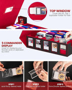 Trading Card Storage Box, 5 Row Card Deck Case - Image 3