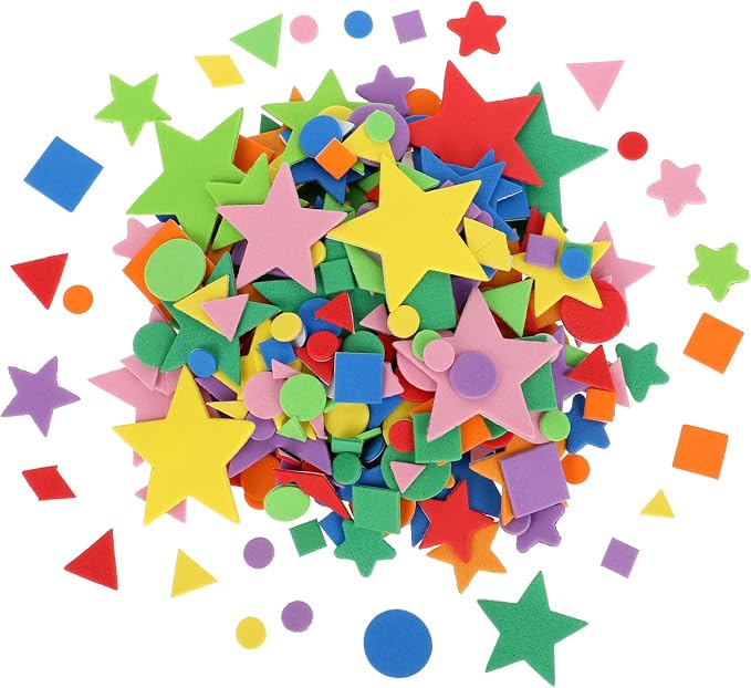 313 Pcs Foam Shape Stickers Assorted Colors Self Adhesive Foam Geometric Shape - Image 4