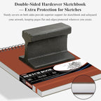 Ankkol Art Sketch Book 9x12, Top Spiral Bound Sketchbook, 68 lb/100gsm Art Paper - Image 4