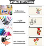 ZeeDix Canvas Zipper Pouch Bulk – 8.3 x 5 Inches Cotton Canvas Pouches - Image 5