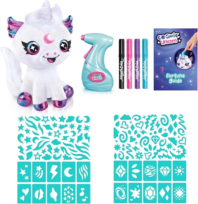 Canal Toys Airbrush Plush Cosmic Light Up Unicorn! Decorate, Repeat! Customize - Image 5