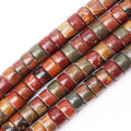 Natural Stone Heishi Beads for Necklace Making, 4 mm x 6 mm Small Flat Round by YUGDRUZY