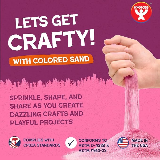 Hygloss Colored Sand – Holiday Red & Green Color Festive Craft Sand - Image 2