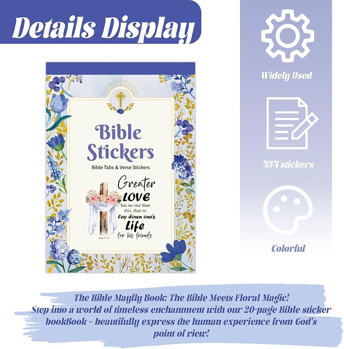 320 Pcs Bible Tabs with Christian Stickers - Image 8