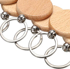 JUXYES 100 PCS Unfinished Wooden Keychain Blanks - Image 9