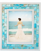 Picture Frame 5x7 Mother of Pearl Mosaic Photo Frame, Beach Tabletop or Wall by GIFTME5
