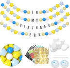 87 Pcs Friendship Lei Bracelet Birthday Banner Kit Necklace Garland by Heopeis