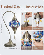 Yarra-Decor Turkish Moroccan Mosaic Table Lamp - Image 6