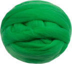 JeogYong Needle Felting Wool, 7.05oz Wool Roving Chunky Wool Yarn, Grass Green by JeogYong