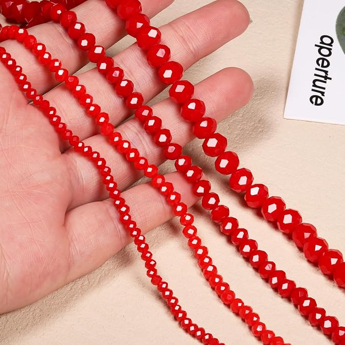 300pcs 8mm Crystal Glass Beads for Jewelry Making Faceted Rondelle Flat - Image 4