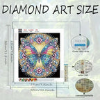 OJTOYART Colorful Butterfly Special Shaped Diamond Painting Kits, 5D Diamond - Image 6