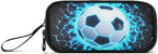 3D Soccer Football Blue Pencil Case Box Boys Girls Large Pencil Pouch Zipper - Image 6