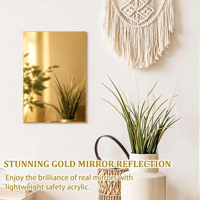 JMIATRY 4PCS Gold Acrylic Sheet 12x16X1/8 Gold Mirror Acrylic Sheets | 3mm Thick - Image 3