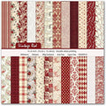 Scrapbook Paper & Scrapbooking Supplies, Vintage Red 6x6 Double-Sided Patterned by EASYHAUTE