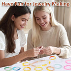 XSEINO About 1200PCS 6mm Glass Beads Bracelet Making Kit, 24 Assorted Warm - Image 5