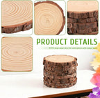 FSWCCK 10 Pack Nature Unfinished Round Wood Slices, 7-7.8 Inches Wooden Circle - Image 7