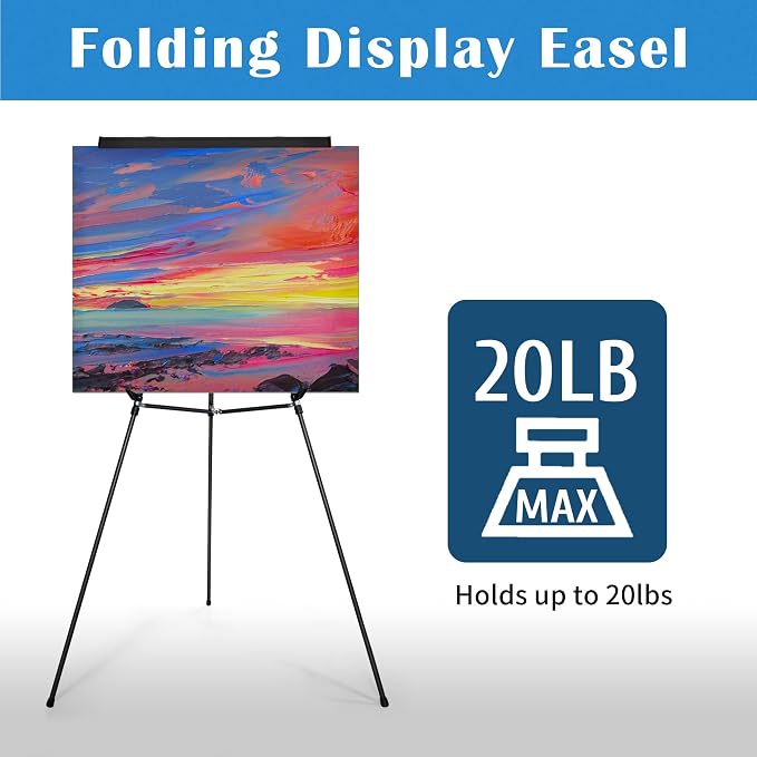Falling in Art Aluminum Flip Chart Display Easel Stand - Image 5