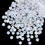 qiipii 220PCS 10mm White AB Round Half Round Pearls by qiipii