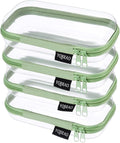 YQBRAO 4-Pack Clear Hard Shell Zipper Case, 1.2mm Ultra-Thick Diaper Bag by Unknown