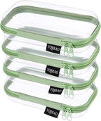 YQBRAO 4-Pack Clear Hard Shell Zipper Case, 1.2mm Ultra-Thick Diaper Bag by Unknown