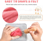 3.53oz Wool Roving: Needle Felting Wool White Roving Wool Felting Supplies Pure - Image 3