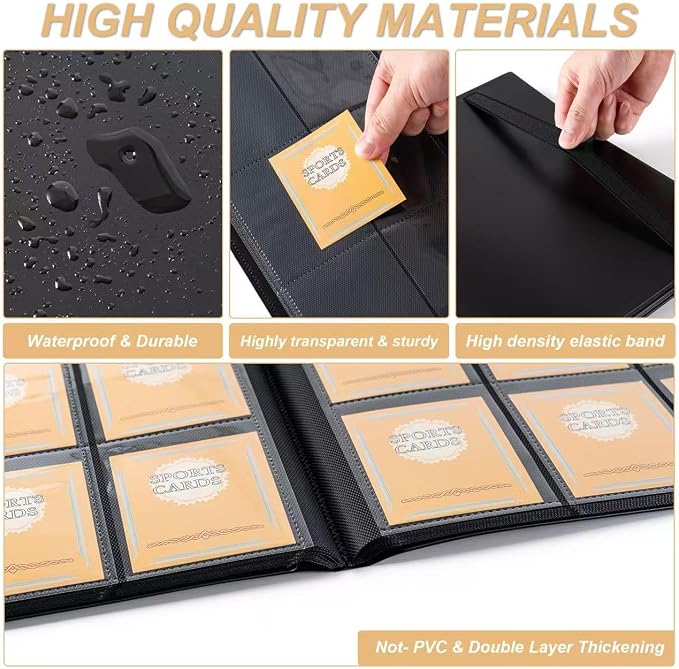 Card Binder 9 Pocket Storage 360 Card Binder, Trading Card Binder Senior and - Image 3