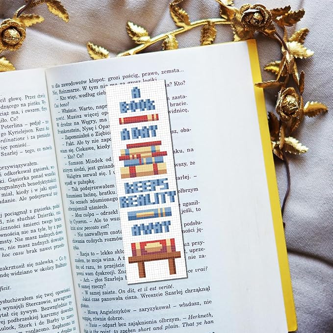 FREEBLOSS 6 Set Cross Stitch Bookmark Kit Books Pattern Stamped Cross Stitch - Image 5