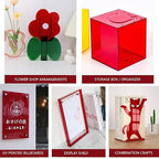 6 PCS Red Transparent Cast Acrylic Sheets 8" x 12" x 0.118", Plexiglass Plastic - Image 2