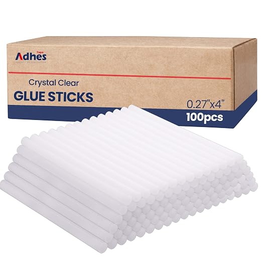ADHES Mini Size 0.27" x 4" Hot Glue Gun Sticks 100 Pack, and Home Projects by ADHESTAPEPERSUITOFPERFECTION