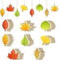 Subacy 80 PCS Unfinished Wood Cutouts 8 Styles DIY Wooden Crafts, Autumn Maple by GRADUATIONDECORATIONS