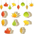 Subacy 80 PCS Unfinished Wood Cutouts 8 Styles DIY Wooden Crafts, Autumn Maple by GRADUATIONDECORATIONS