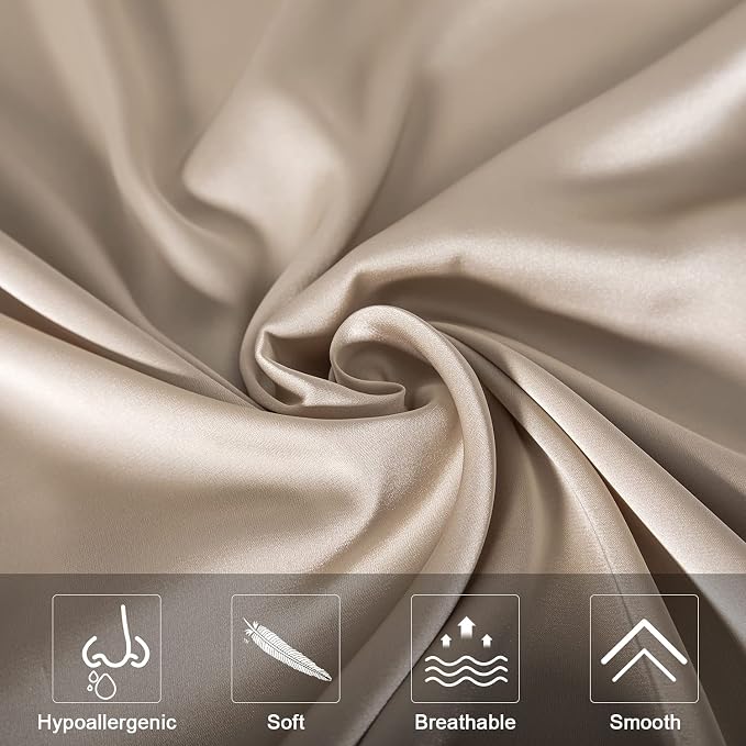 Mulberry Silk Pillowcase for Hair and Skin, Standard Size Cooling Silk Pillow - Image 3