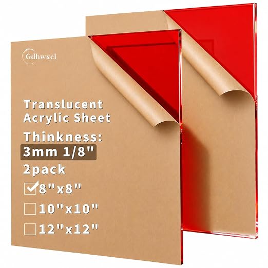 Translucent Acrylic Sheet 1/8 Thick by gdhwcxl