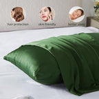 Silk Pillow Cases 2 Pack Mulberry Silk Pillow Cases Soft Breathable Both Sided - Image 5