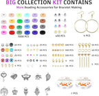 Gionlion Clay Beads Bracelet Making Kit, Pack 2 Boxes Preppy Letter Spacer - Image 3