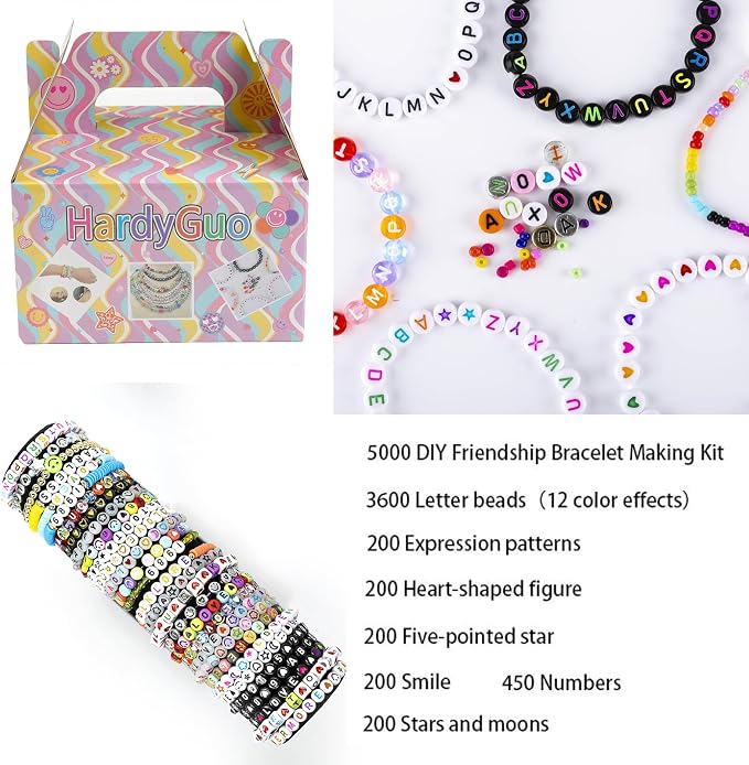 HardyGuo Boxed Pony Beads Letter Beads Rainbow Kandi Beads - Image 5
