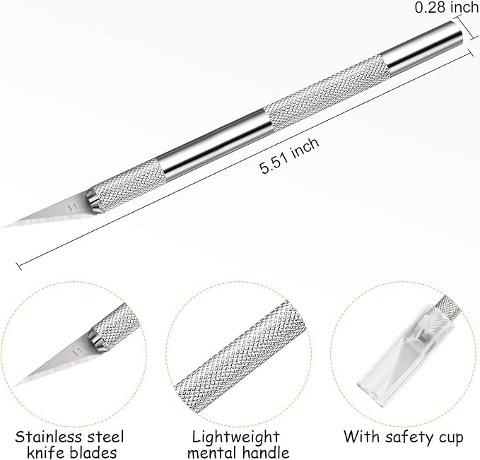 15 Pack Exacto Knife Set, Hobby Knife, Back to School Supplies Craft Knifes Kit - Image 2