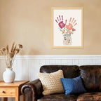 CLUSIVC Mother’s Day Handprint Flower Craft Kit – DIY Flower Bouquet Gift - Image 5