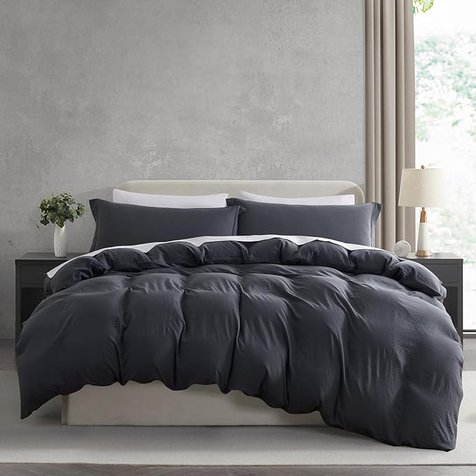 Nestl Dark Grey California King Duvet Cover Sets by Nestl