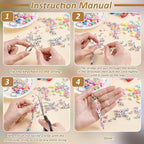 CRAFTYMELODY 606Pcs DIY Keychain Making Crafts Kits Beaded Keychain Making Kit - Image 3