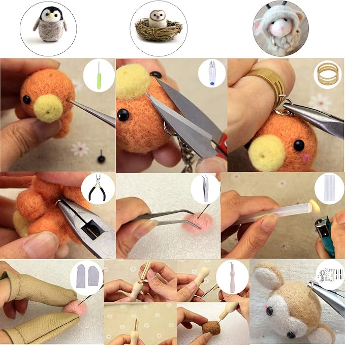 Mayboos Needle Felting Starter Kit, Wool Roving 40 Colors Set | 3g per Color - Image 5